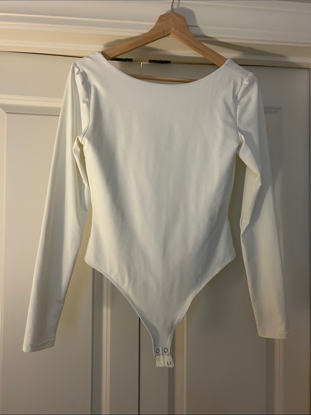 Long Sleeve White One-Piece Bodysuit